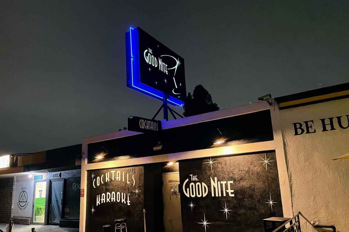 The exterior of Good Nite in North Hollywood.