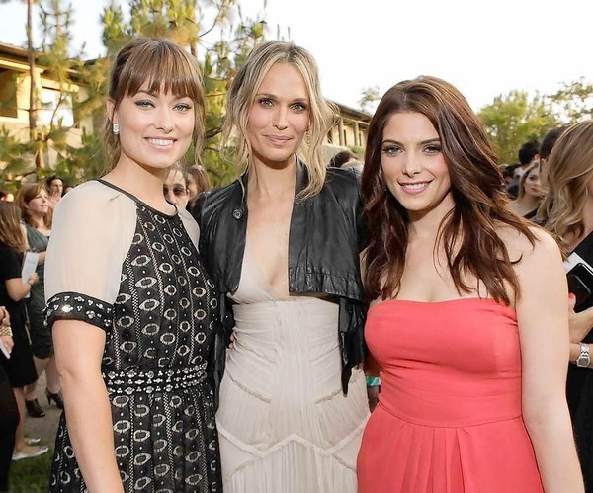 Olivia Wilde, left, Molly Sims and Ashley Greene attend the 10th annual Chrysalis Butterfly Ball on June 11.