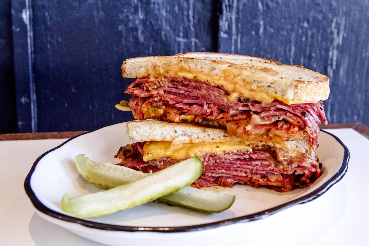 A kimchi reuben sandwich from Wise Sons