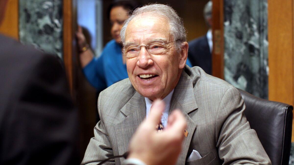 Senate Finance Committee member Sen. Charles Grassley.