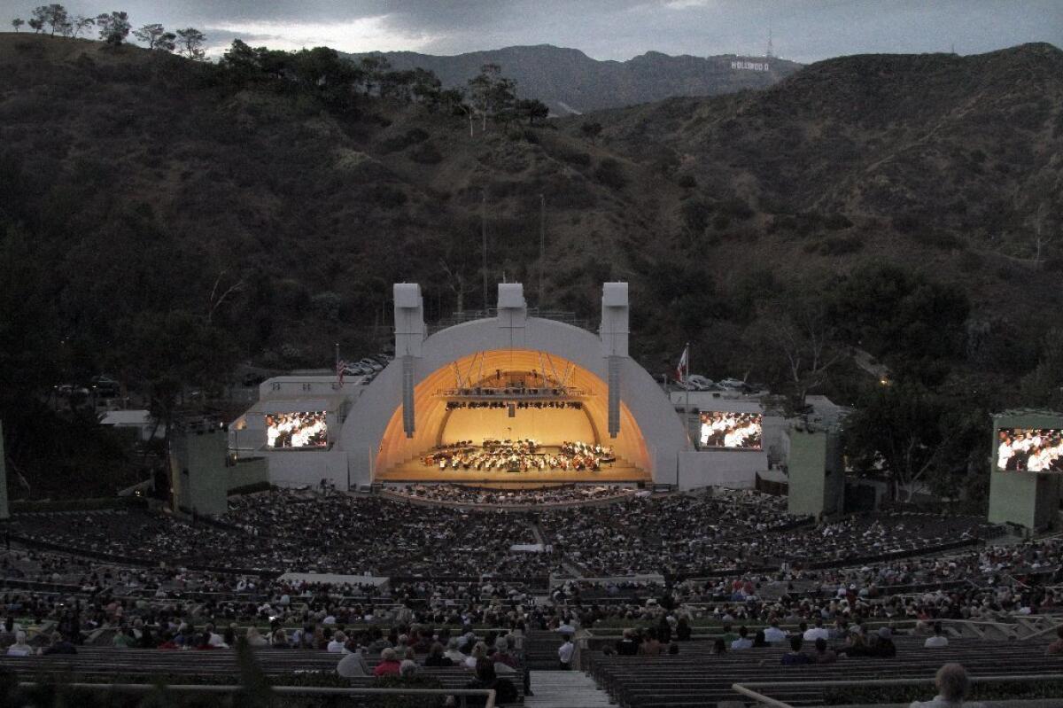 The Hollywood Bowl's orchestra shell in better times.