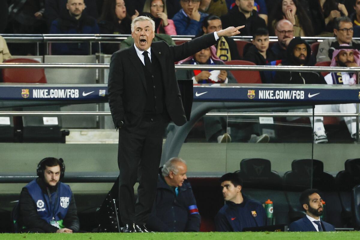 En foto del domingo 19 de marzo del 2023, el técnico del Real Madrid Carlo Ancelotti 