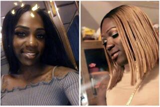 In combo of undated selfie images provided courtesy of the Dime Doe family, show Dime Doe, a Black transgender woman. Doe's August 2019 death is now the subject of a first-of-its-kind federal hate crimes trial that began this week in Columbia, S.C. (Courtesy Dime Doe Family via AP)