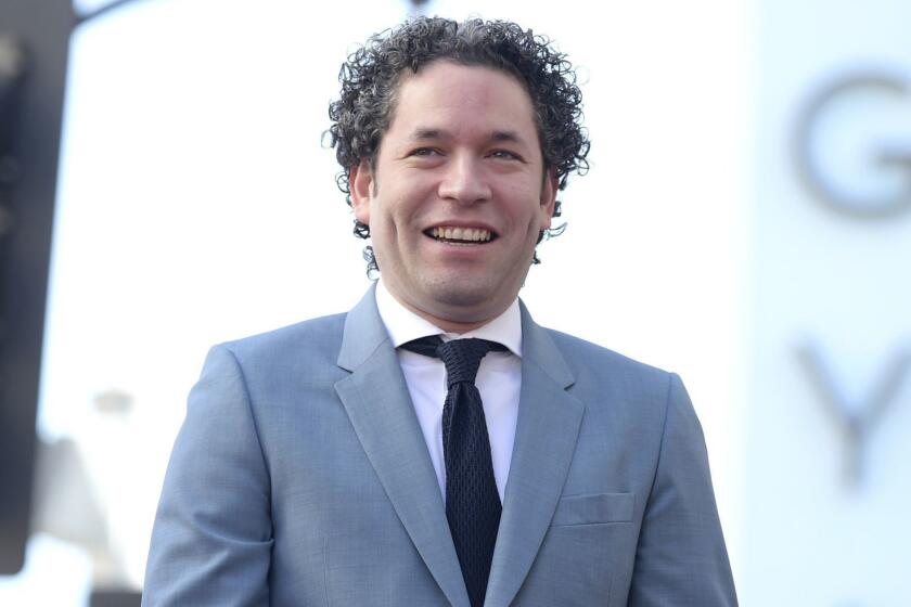 Conductor Gustavo Dudamel, music and artistic director of the Los Angeles Philharmonic, attends a ceremony honoring him with a star on the Hollywood Walk of Fame on Tuesday, Jan. 22, 2019, in Los Angeles. (Photo by Richard Shotwell/Invision/AP)