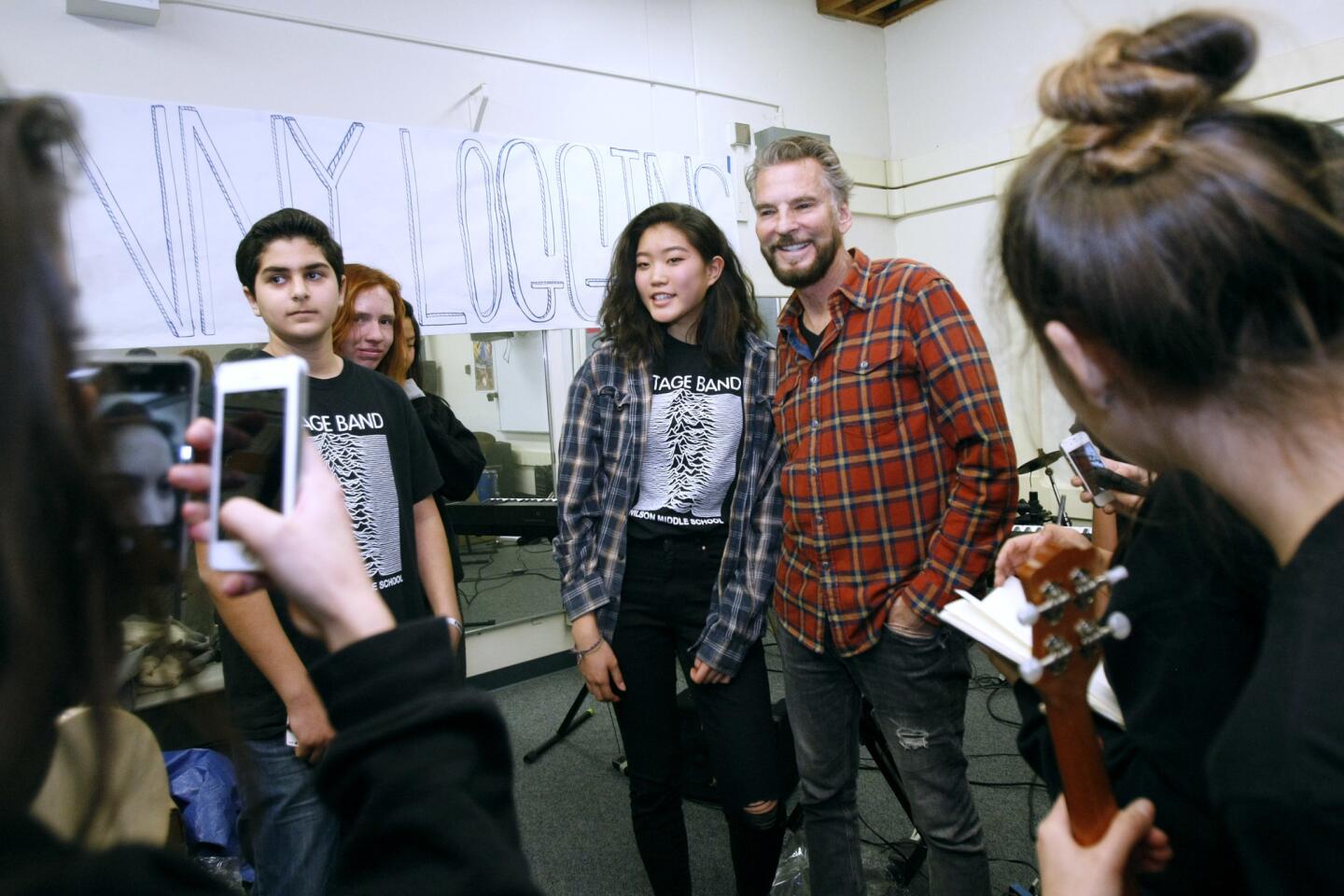 Photo Gallery: Grammy Award winning singer-songwriter Kenny Loggins visits Wilson Middle School, donates instruments