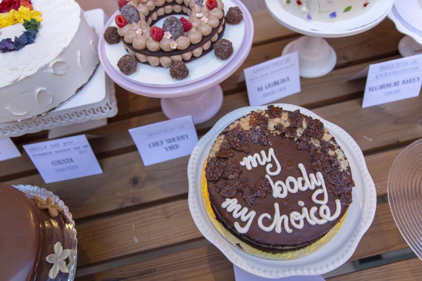 LOS ANGELES, July 21, 2019: Some of Los Angeles’ best pastry chef’s came out to The Manufactory at the Row DTLA for a bake sale supporting Planned Parenthood and Yellowhammer Fund with a group called Gather for Good on July 21, 2019. (Allison Zaucha / For The Times)
