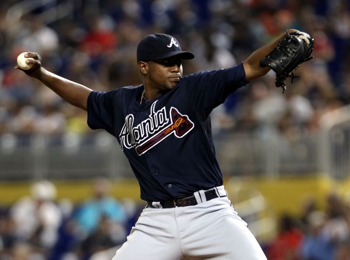 Braves starting pitcher Julio Teheran is a 22-year-old from Colombia who went 14-8 this season.