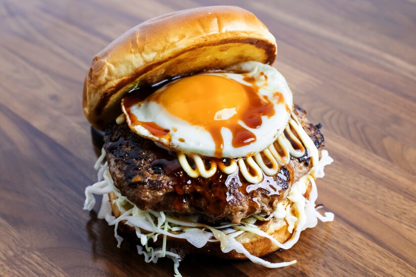 Teriyaki Wagyu Burger at Ojai Burger in the city of Orange.