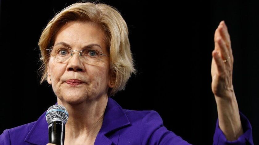 Sen. Elizabeth Warren (D-Mass.) eviscerated the competition during Wednesday's Democratic presidential primary debate in Las Vegas.