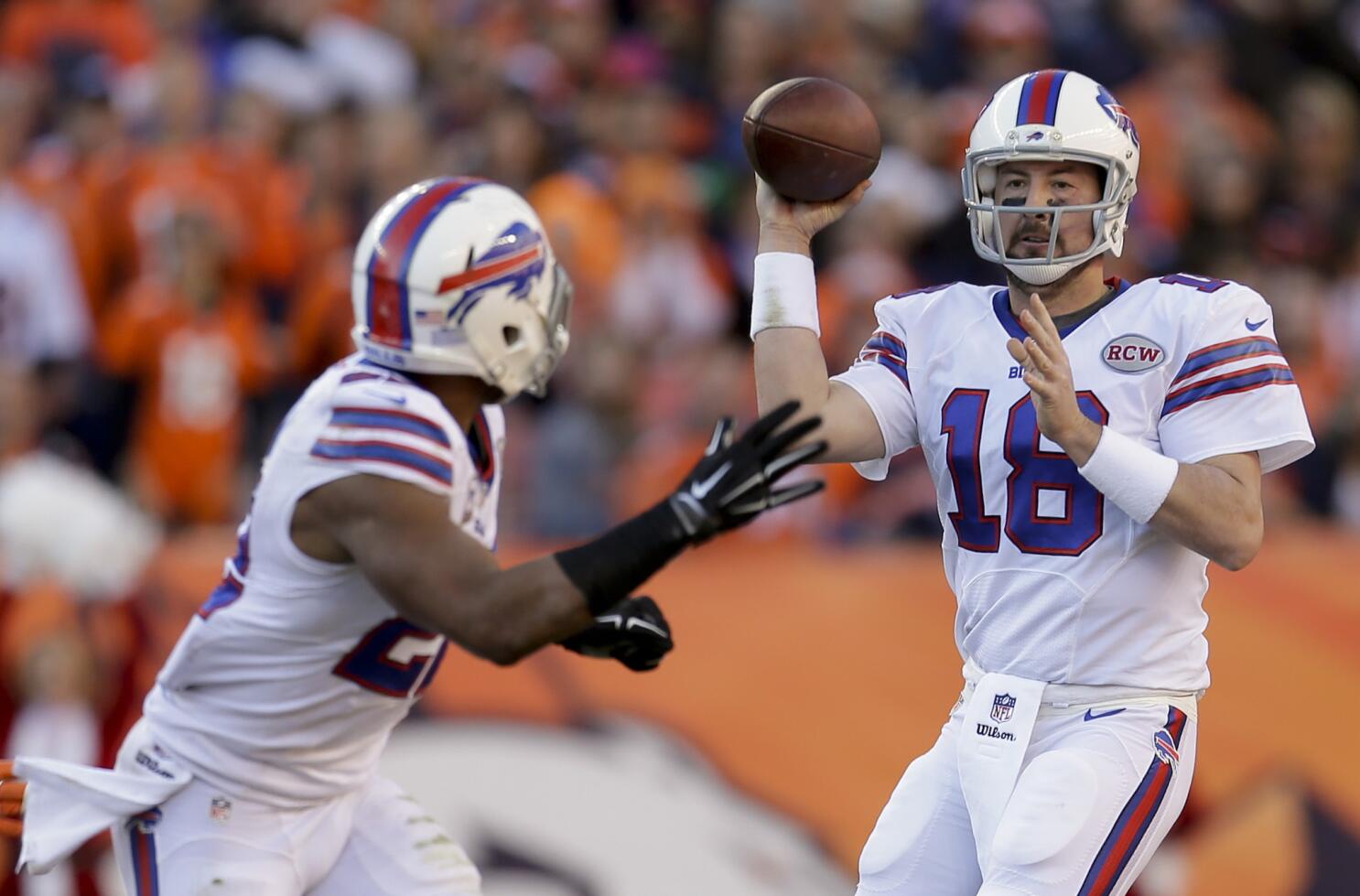 Buffalo Bills quarterback Kyle Orton (18) looks to throw during an