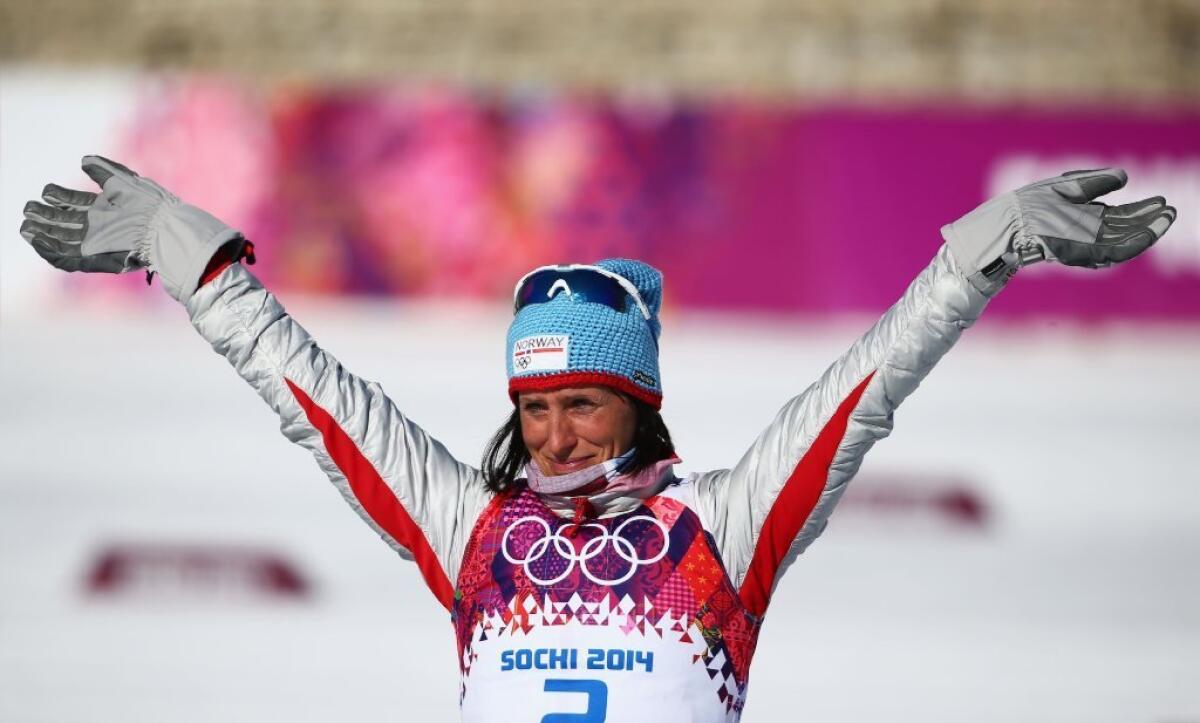 Marit Bjoergen of Norway has won six gold medals, three in both the Winter Games at Sochi and Vancouver.