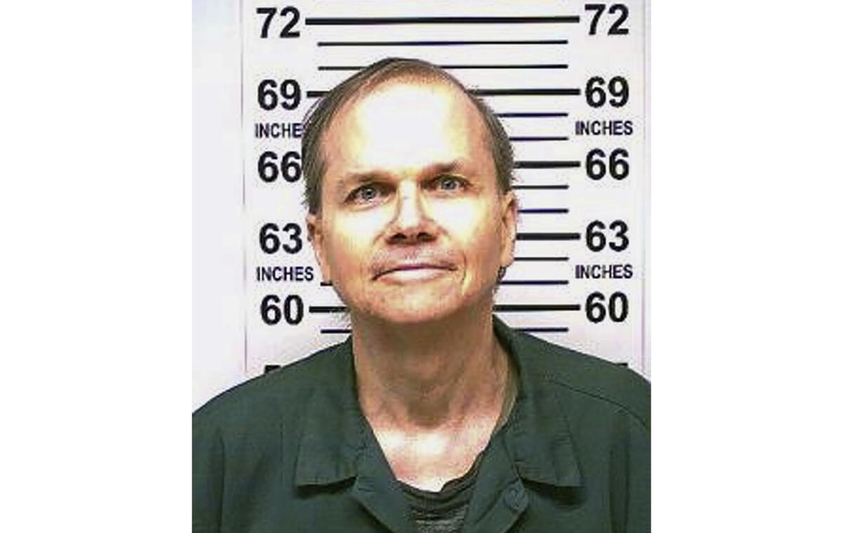 FILE - This photo provided by the New York State Department of Corrections shows Mark David Chapman, the man who shot and killed John Lennon outside his Manhattan apartment building in 1980, Jan. 31, 2018. Chapman told a parole board that he knew it was wrong to kill the beloved former Beatle, but that he was seeking fame and had “evil in his heart." He made the comments in August 2022 to a board that denied him parole for an 12th time, citing his “selfish disregard for human life of global consequence.” (New York State Department of Corrections via AP, File)