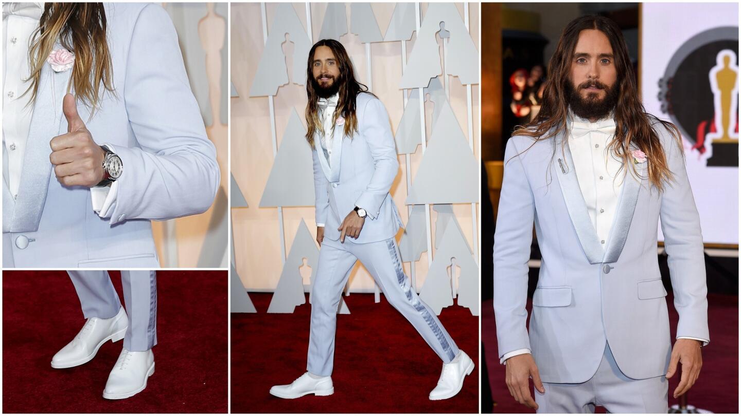 The shawl collar -- traditionally the most formal lapel -- is killing it tonight.