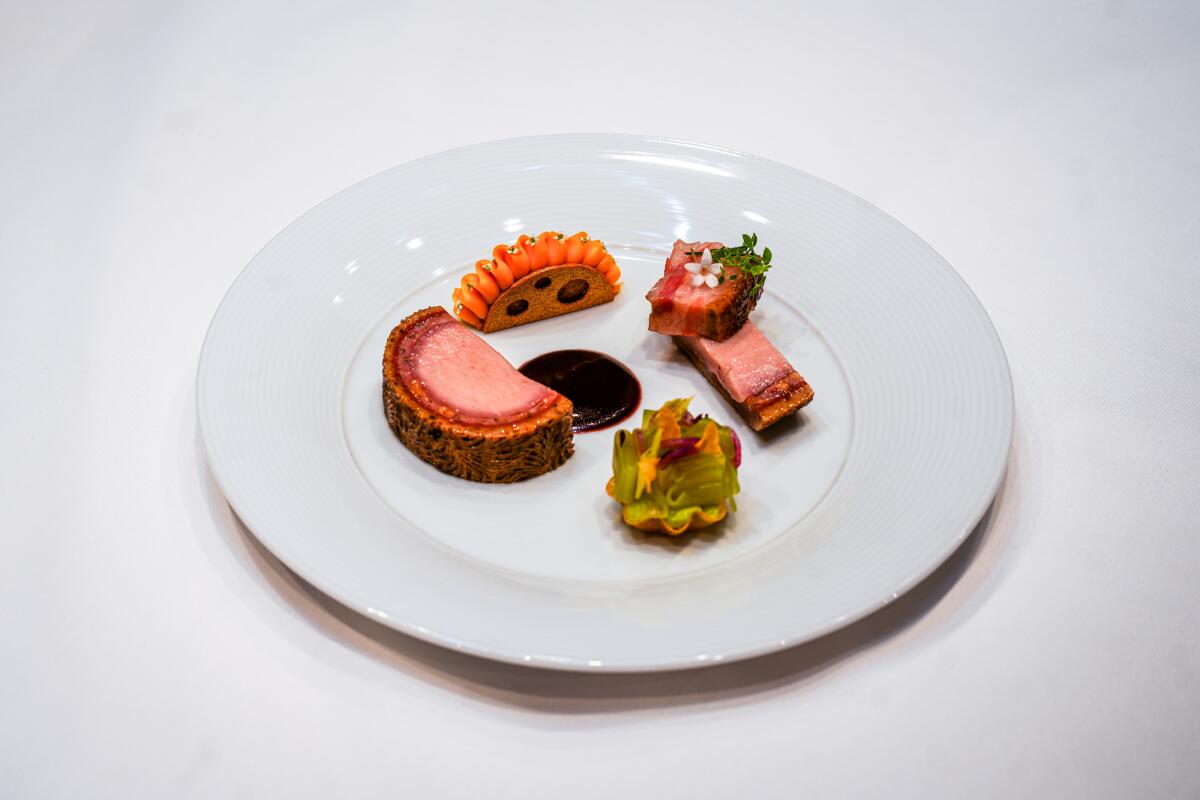 Stefani De Palma's award-winning dishes at the Bocuse d'Or Team USA selection competition.