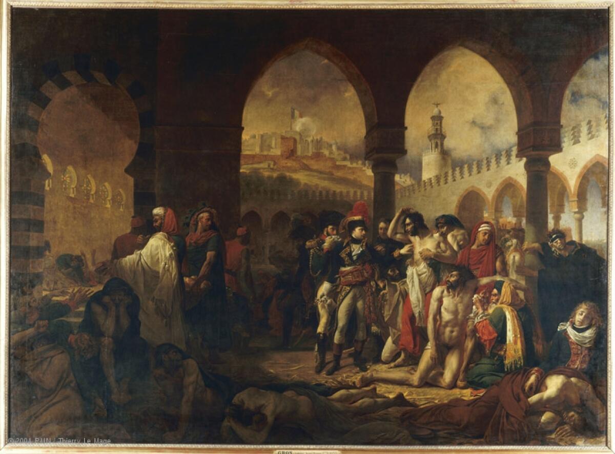 Antoine-Jean Gros, "Bonaparte Visiting the Plague Victims of Jaffa," 1804, oil on canvas