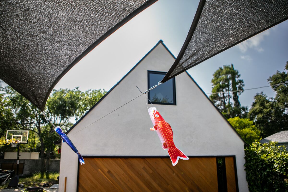 Sunshades and a garage conversion ADU
