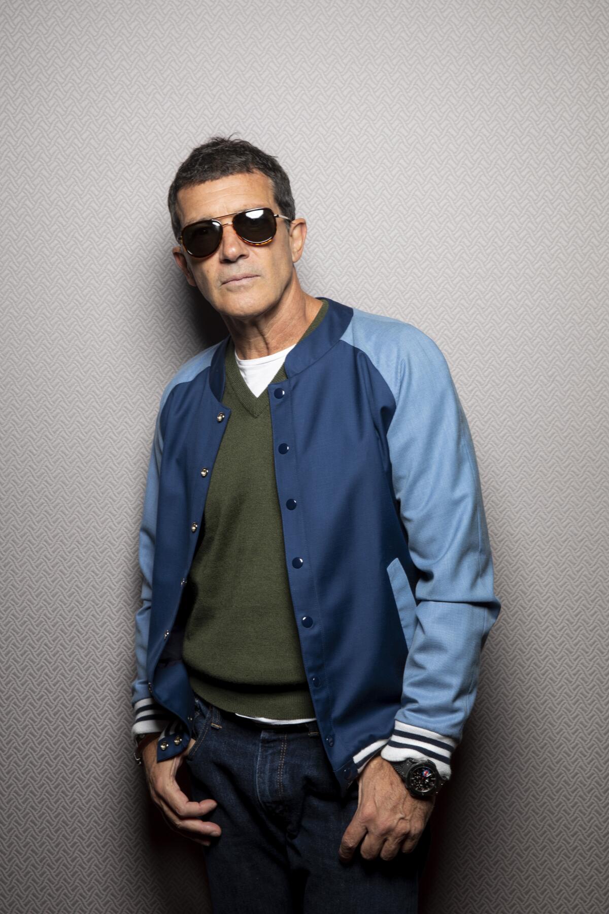 Antonio Banderas, who stars in Pedro Almodovar's new film, "Pain and Glory," in the L.A. Times Photo Studio at the Toronto International Film Festival.
