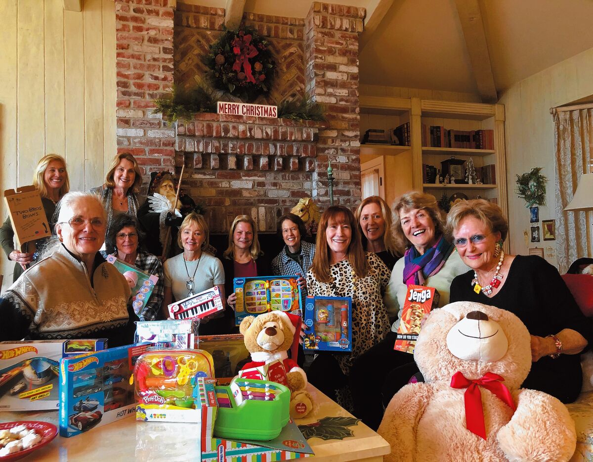 Among the Barbaras in attendance for the annual St. Barbara’s Feast Day celebration held Dec. 4, 2019 at a La Jolla residence are Barbara Smith, Barbara Sumner, Barbara Gray, Barbara Enberg, Barbara Eastwood, Barbara Kinder, Barbara Kokaska, Barbara Grant, Barbara Starkey, Barbara Leinenweber and Barbara Doren.