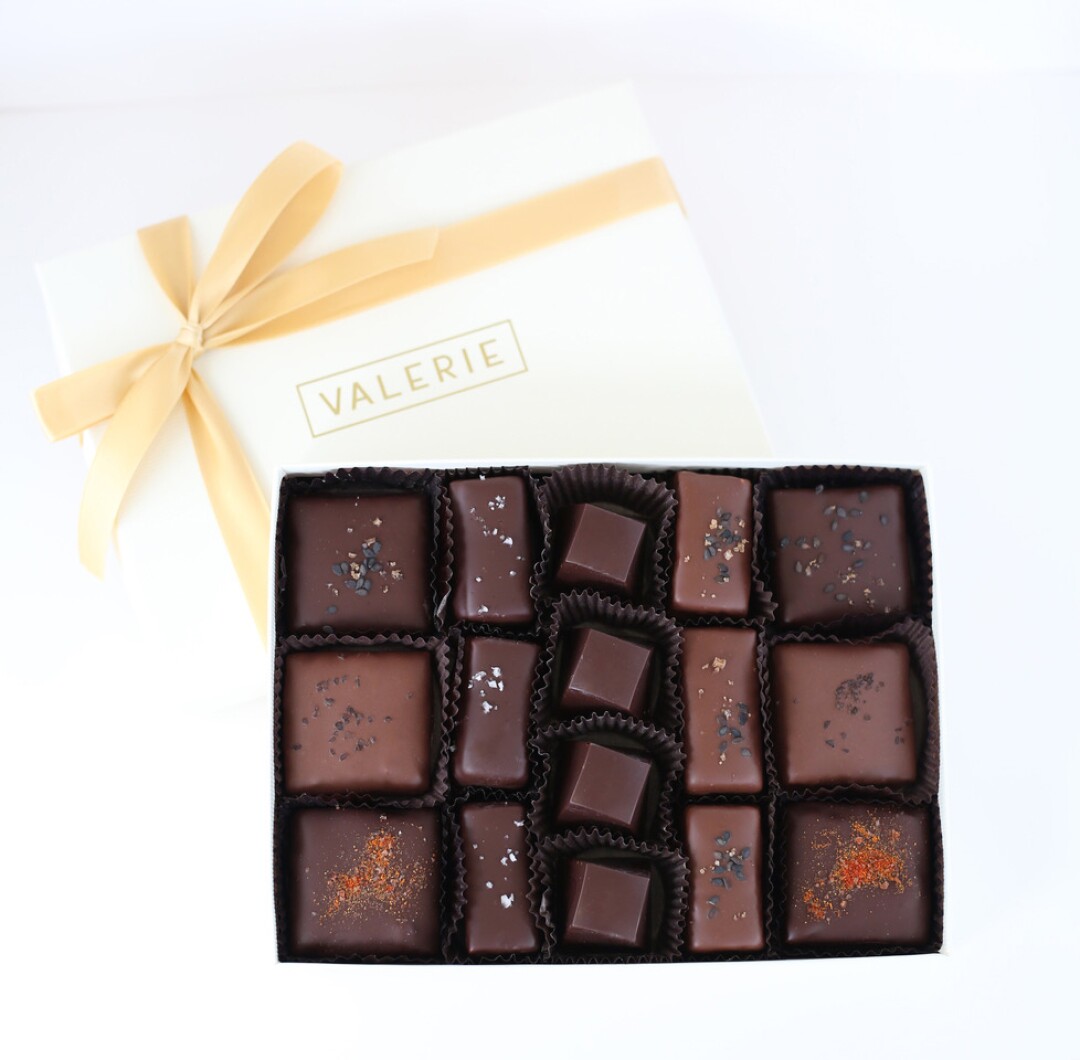 Valerie Confections toffee and caramel box