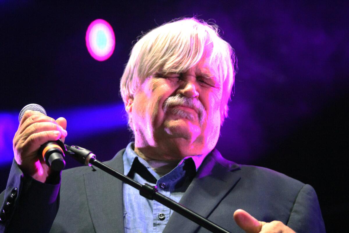 Col. Bruce Hampton performs at Hampton 70, an all-star jam celebration of his 70th birthday on Monday at the Fox Theatre in Atlanta. He collapsed later during an encore.