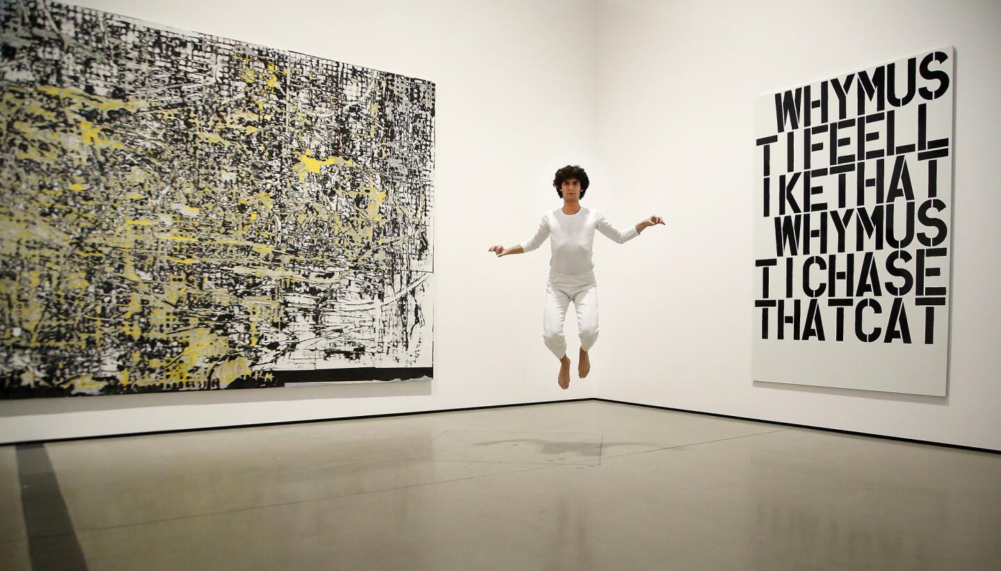 Dancers compete for hang time at the Broad Museum