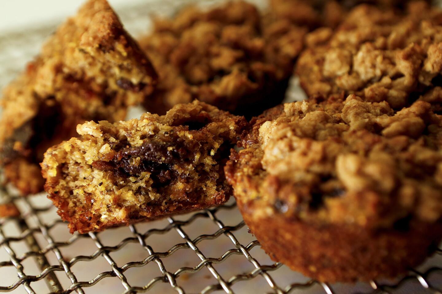 Clementine's whole grain muffins with plump dried cherries