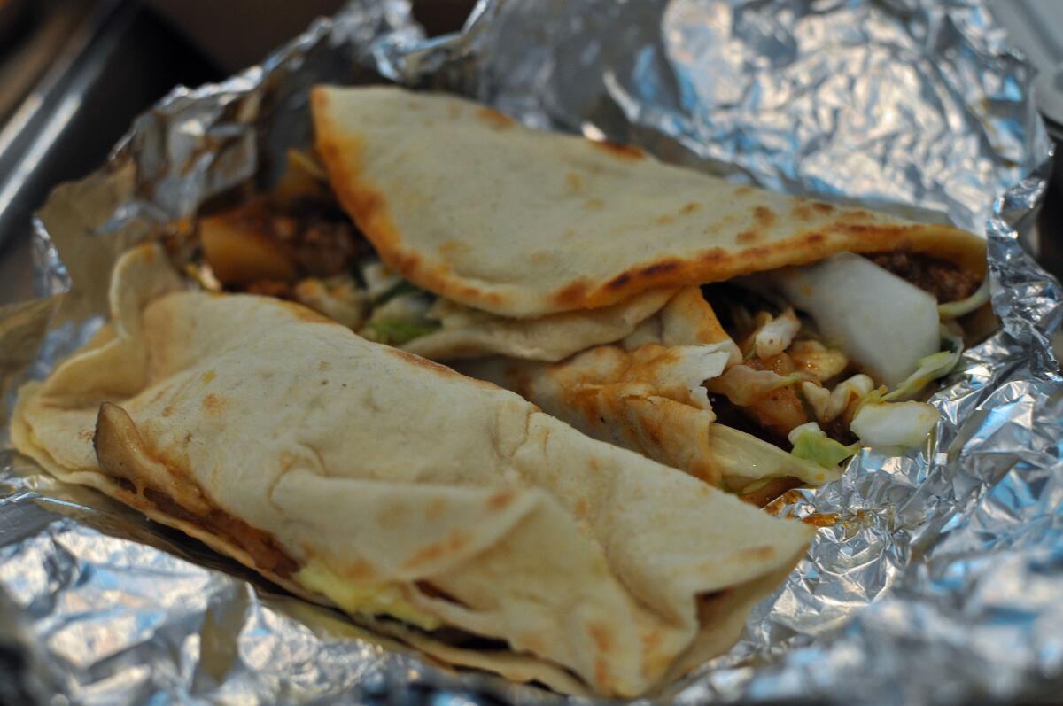 Tex-Mex style tacos from HomeState in Highland Park