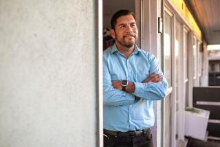 LOS ANGELES, CA - FEBRUARY 08: LA council-member Hugo Soto-Martinez poses for a portrait at his apartment as he is under attack because a staffer of his called police to ask for extra patrols around his car on Wednesday, Feb. 8, 2023 in Los Angeles, CA. (Jason Armond / Los Angeles Times)