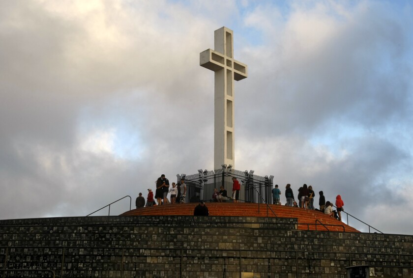 The cross atop Mt. Soledad in San Diego.