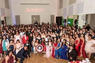 Young attendees gathered for a group picture at the 2019 Unforgettable Prom.