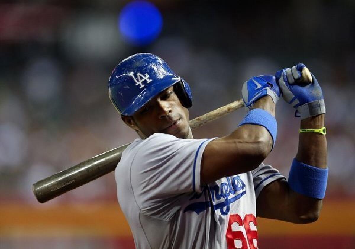 Yasiel Puig will try to play Friday night after aggravating a right-hip injury Thursday.
