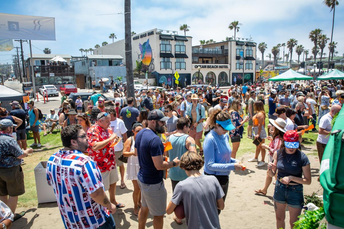 The Ocean Beach Street Fair & Chili Cook-Off draws a crowd in 2022. This year's event is set for Saturday, June 24.