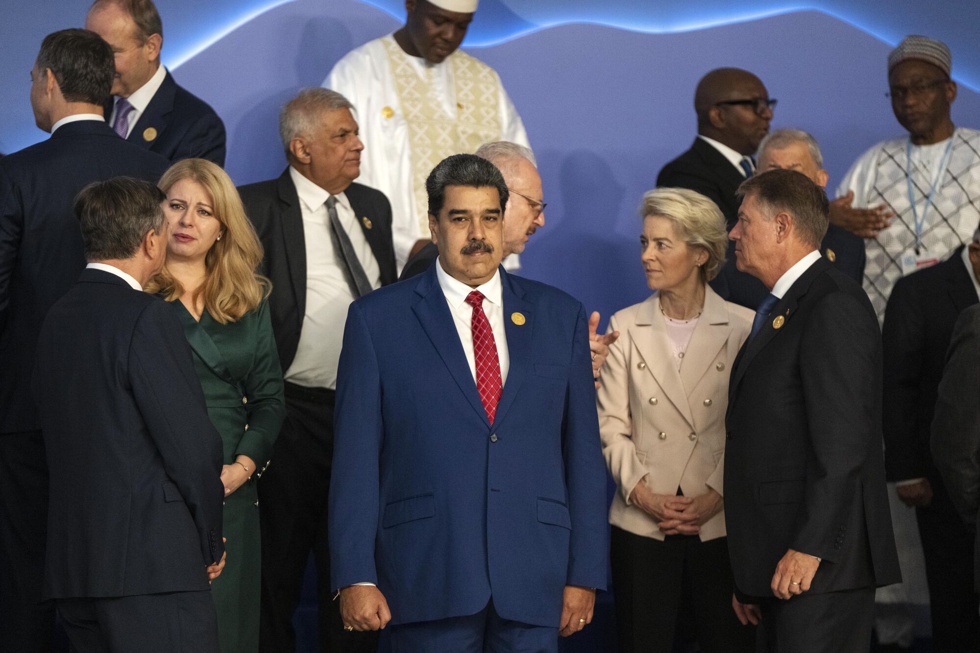 Venezuela's President, Nicolás Maduro Moros, center, at the UN's COP 27 climate summit, in Sharm el-Sheikh, Egypt.