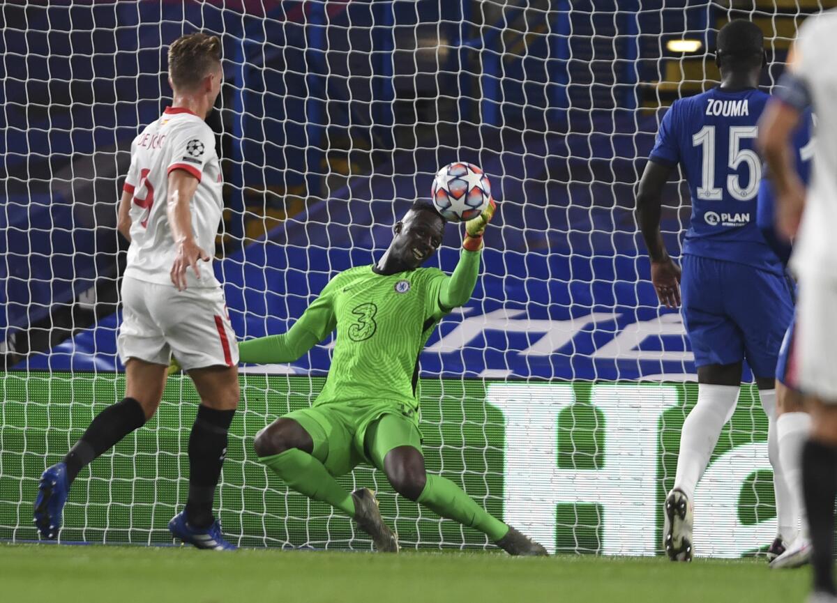 Chelsea goalkeeper Edouard Mendy during the Premier League match