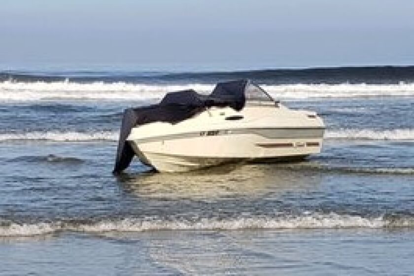Border Patrol agents found an abandoned boat at Black’s Beach in La Jolla on April 25, as well as seven life jackets, but no people.