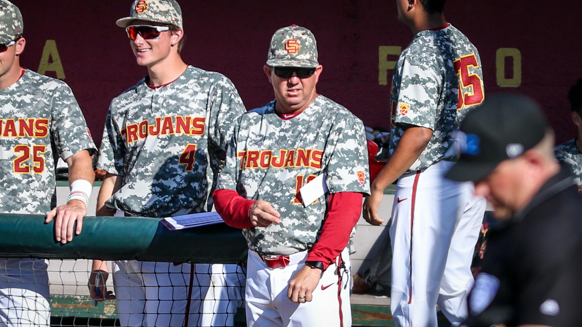 USC coach Jason Gill watches his team play.