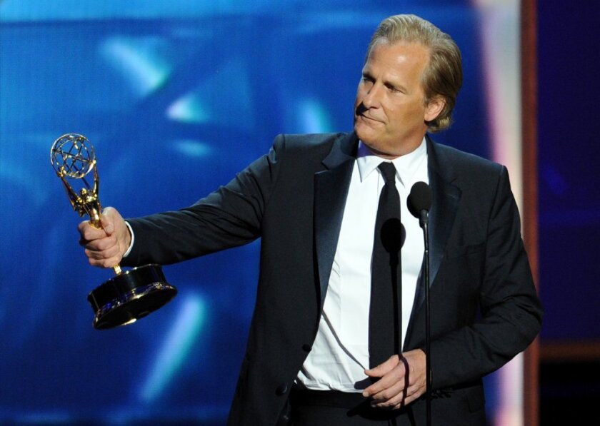 Jeff Daniels won the lead actor in a drama series Emmy on Sunday for HBO's "The Newsroom."