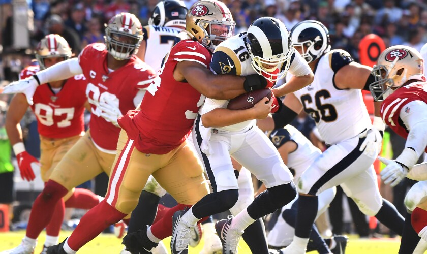 Rams Searching For Answers After Loss To 49ers Los Angeles Times