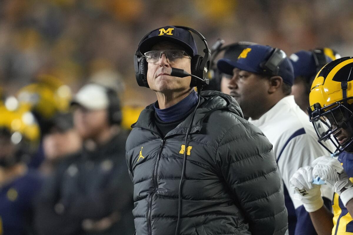 Jim Harbaugh with Michigan