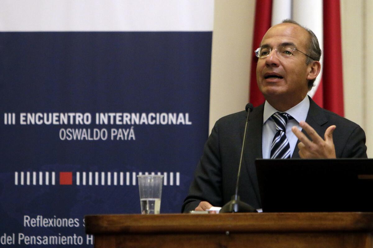 El expresidente mexicano Felipe Calderón.