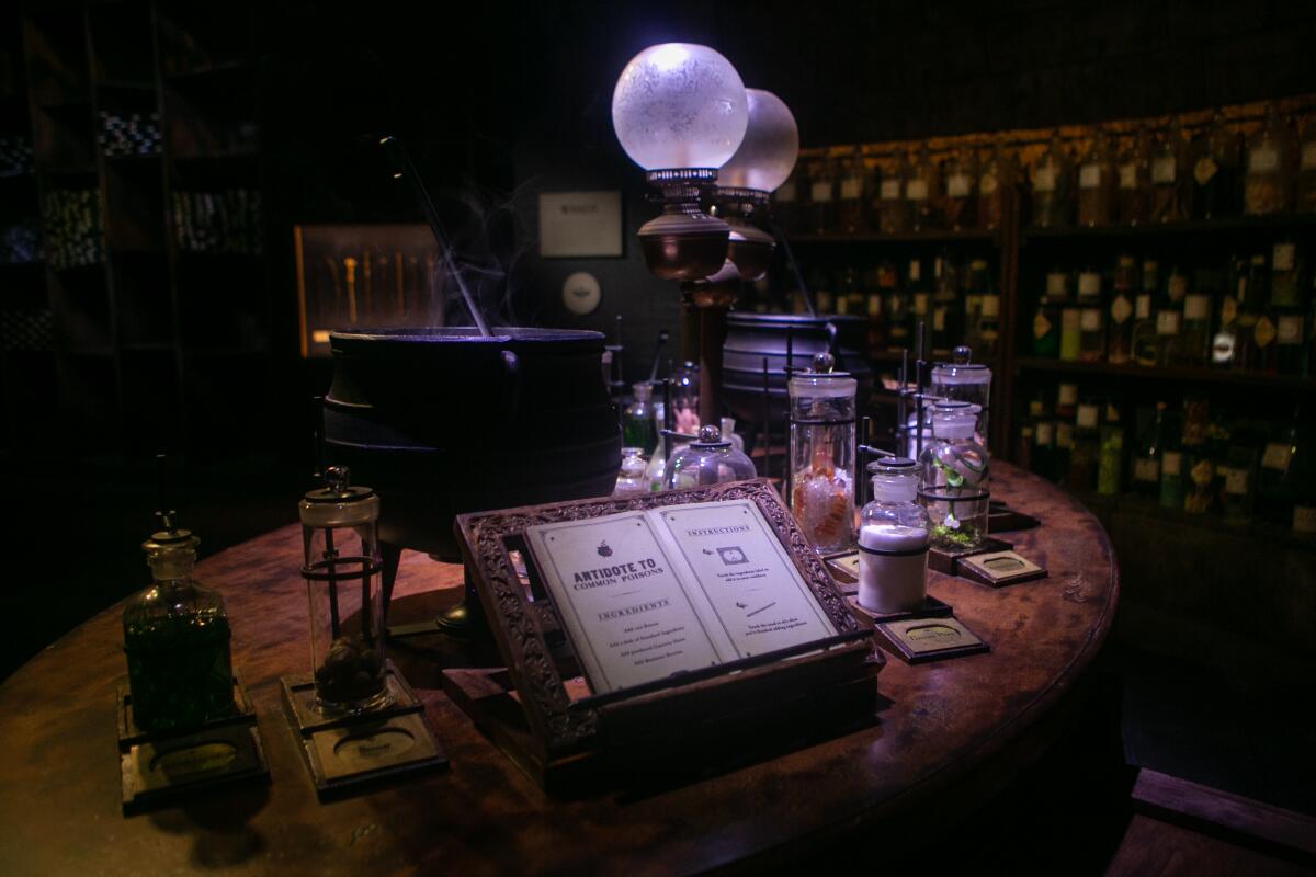 Warner Bros. Studio Tour guests can try their hand at mixing potions from the "Harry Potter" franchise.