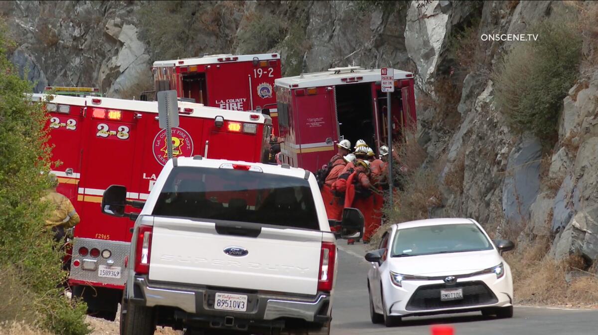 Crews arrived to find a well-established fire burning near campgrounds. 