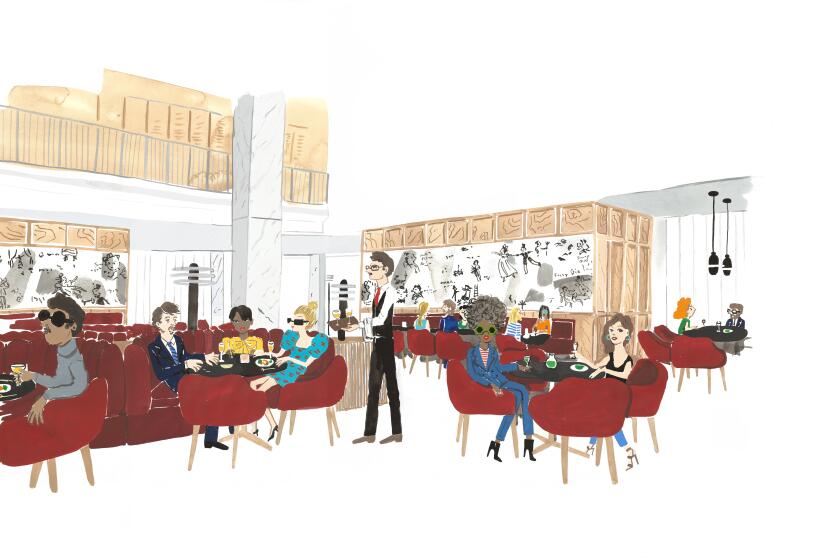 Los Angeles artist and illustrator Konstantin Kakanias has been commissioned to create a spectacular wraparound mural for the main dining room at the new Academy Museum of Motion Pictures restaurant and cafe? named Fanny’s. The mural celebrates film and music legends from classical Hollywood to present day.