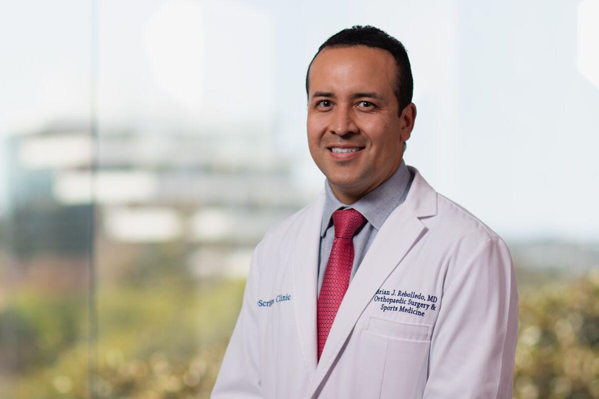 Dr. Brian Rebolledo, Scripps Clinic orthopedic surgeon