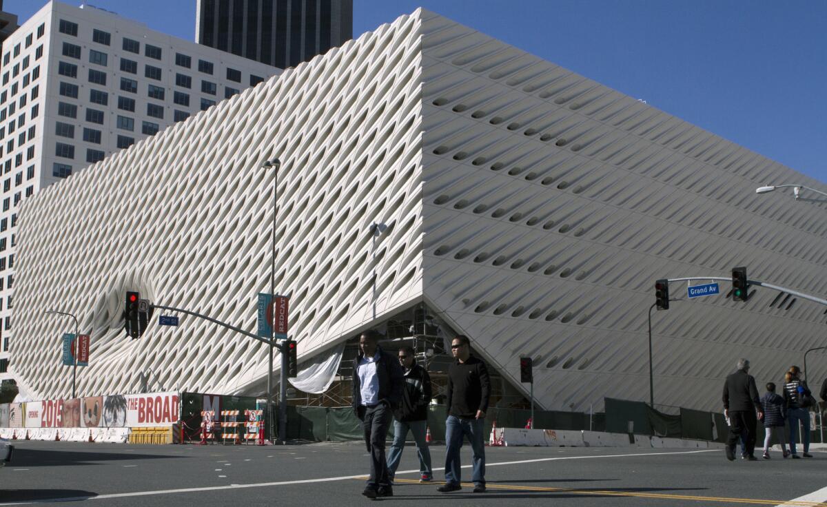 L.A.'s Broad museum downtown has set a Sept. 20 opening date. A sneak preview on Feb. 15 will cost $10.