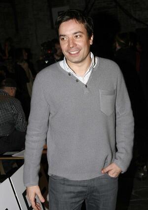 Comedian Jimmy Fallon at Rag and Bone's fall 2009 fashion show in New York.