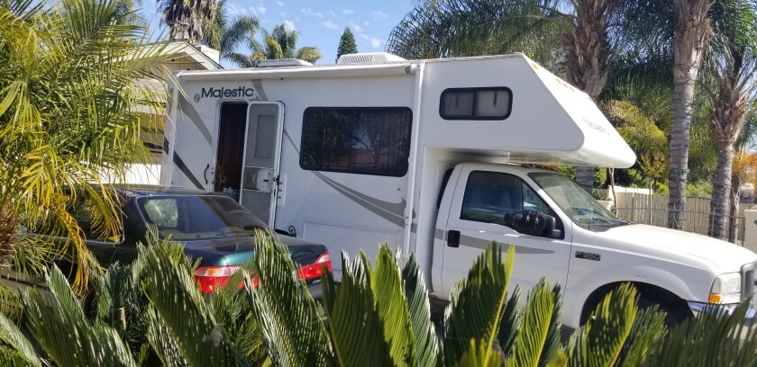 Sheriff's officials Friday were investigating a shooting that reportedly happened inside this small recreational vehicle parked outside a Fallbrook home. Authorities said a 12-year-old boy found a gun in the vehicle and accidentally shot his cousin, a 12-year-old girl.