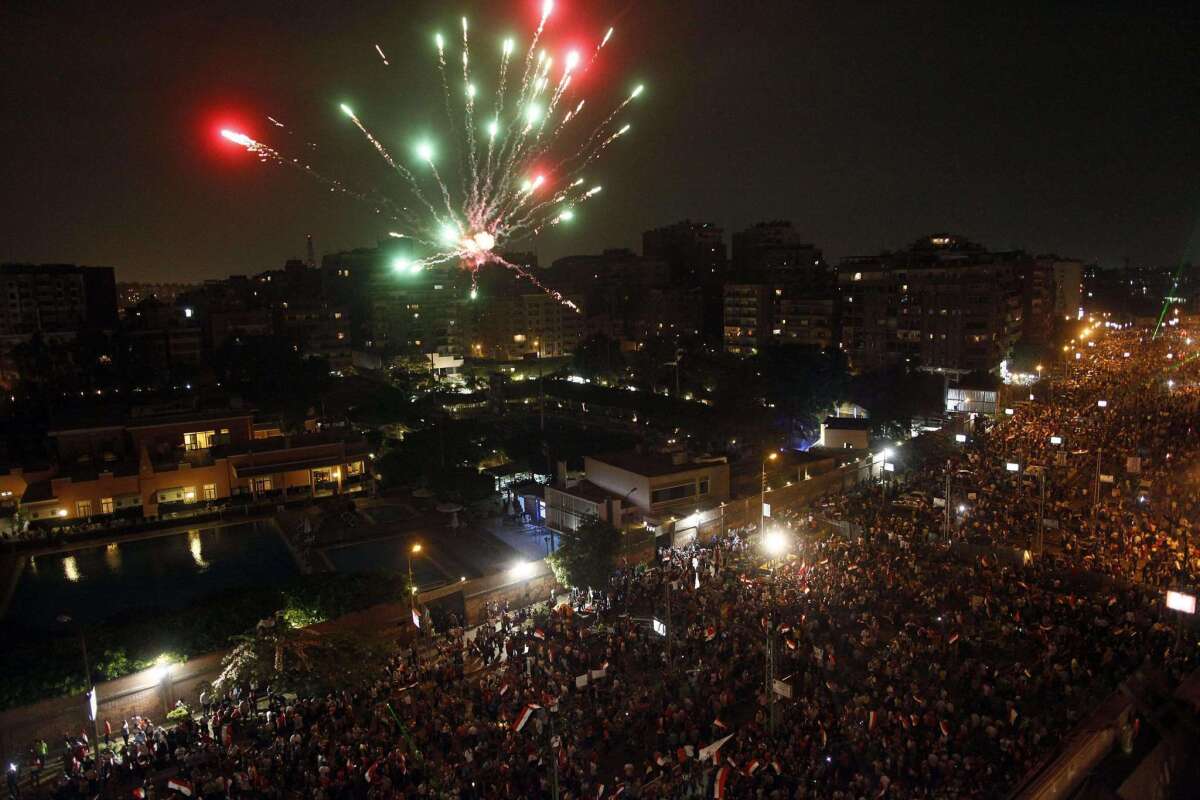 Egyptians thronging central Cairo were jubilant over the military coup that deposed President Mohamed Morsi, but the hopes of millions of Islamists have been dashed.