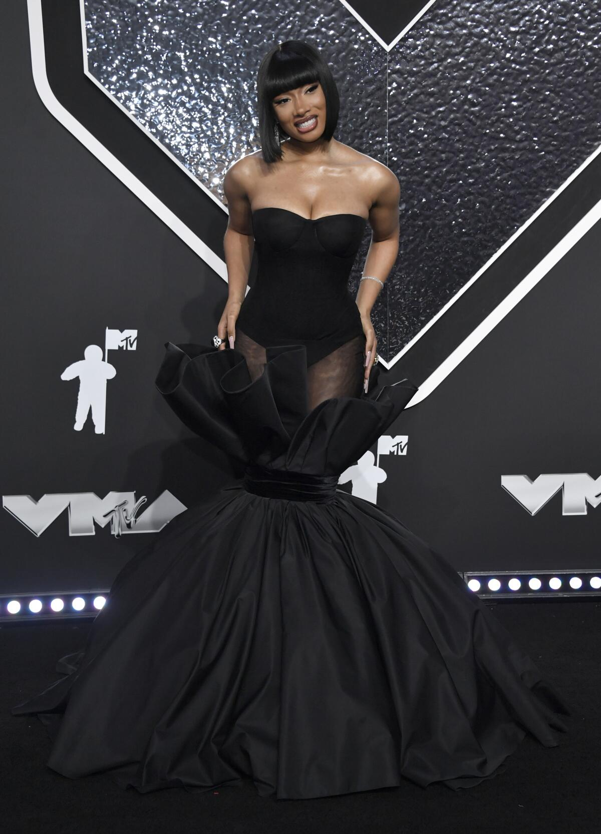 Megan Thee Stallion arrives at the MTV Video Music Awards on Wednesday