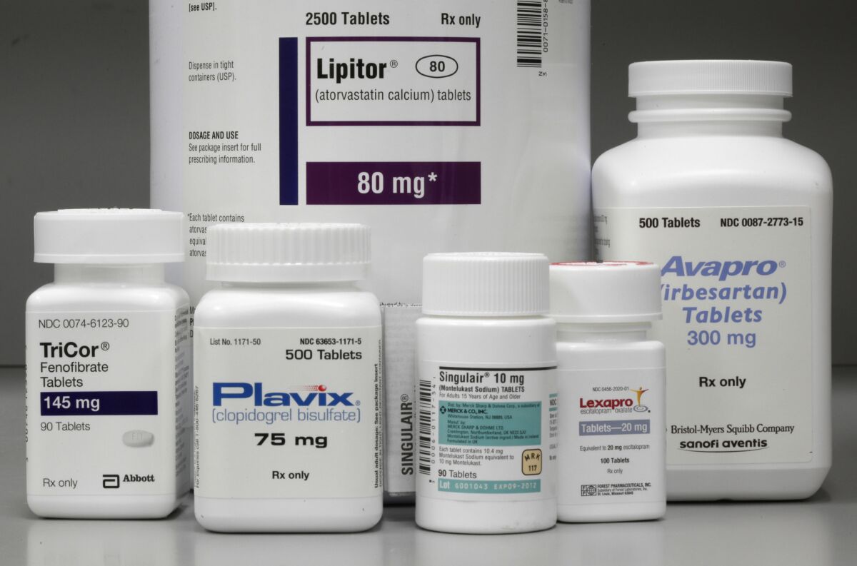 Prescription drugs are displayed in June 2011.
